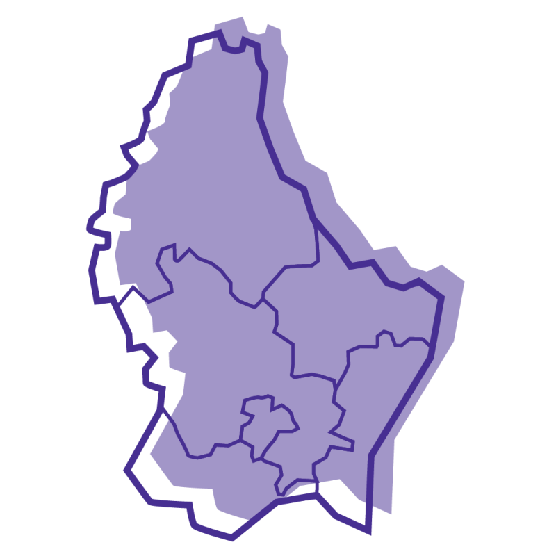 Luxembourg-Country-REGIONS-MAP